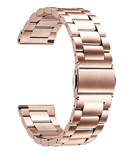 Image of BINLUN Stainless Steel Watch Band Replacement Brushed Finish Metal Watch Straps for Men and Women 20mm /22mm /24mm
