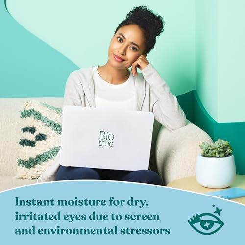 Image of Biotrue Hydration Boost, Preservative-Free Eye Drops for Dry Eyes, Instantly Moisturizes, Rehydrates, Contact Lens Friendly, Refresh & Relieve Eye Irritation, 30 Single-Use Vials (Pack of 1 )