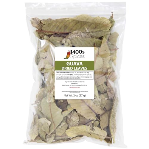 2oz Dried Guava Leaves, Hoja de Guayaba Seca by 1400s Spices