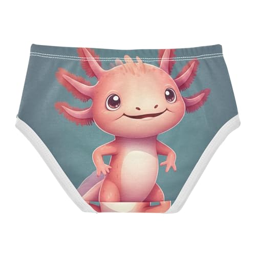 Cute Pink Axolotl Cartoon Toddler Girls Underwear 2t Cotton Cute Panties Girl Print Undies Kids Briefs2