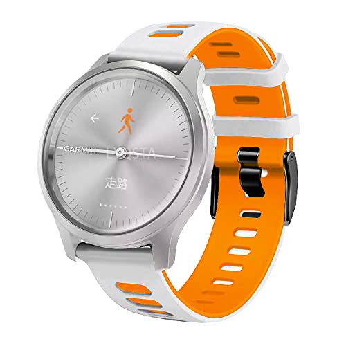 Correa de silicona de 20 mm para Garmin Venu SQ y Forerunner 245 en color ágata 4