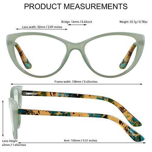 Image of ANDWOOD Blue Light Blocking Glasses Women Bluelight Blocker Computer Cateye Clear Cat Eye Eyeglasses Frame AR003