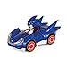 NKOK Giocattoli cinematografici Ufficiali di Sonic The Hedgehog | Sega Racing Pull Back Speed Racer | Auto Giocattolo di Grandi Dimensioni - Blu