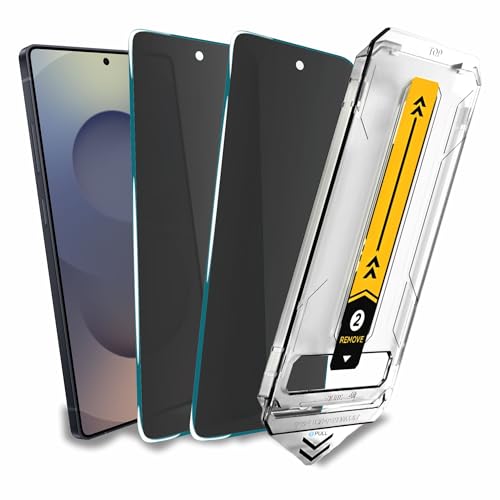 Image of Affix 2 Pack for Privacy Samsung Galaxy S25 Ultra Tempered Glass, Screen Protector Guard with Easy Fix Installation Tool, 9H Hardness Shatterproof, HD Clear Scratch Resistant