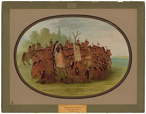 Affiche toile Catlin peignant un chef indien pour passionnés d'histoire