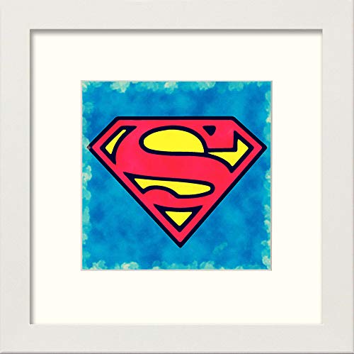 L Lumartos Superman - Cuadro Decorativo para Pared (30,5 x 30,5 cm), diseño de Acuarela, Color...