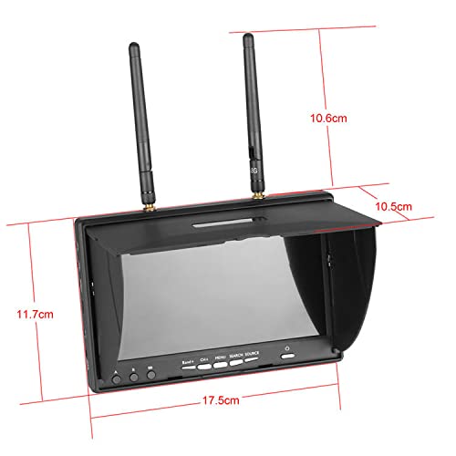LT5802S 7" 800x480 600CD 5.8G 40CH Diversity LCD Screen Receiver FPV Monitor Built-in 2000mah Battery for FPV Racing Freestyle