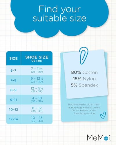 MeMoi 3 Pack Ribbed Boys Crew Socks, Cotton Blend Boys Dress Socks, Comfortable Crew Height Design - Sizes 6-144