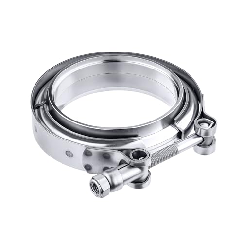Image of EVIL ENERGY V Band Clamp with Flange Male Female Stainless Steel (1, 3.25 inch)