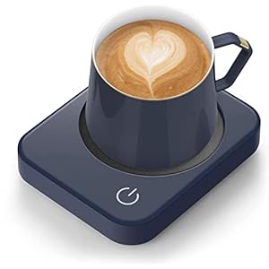 Coffee Mug Warmer, ANBANGLIN Coffee Warmer for Desk with Auto Shut Off, Coffee Cup Warmer for Coffee Milk Tea, Candle Wax Cup Warmer Heating Plate (Dark Blue-NO Mug)