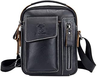 Xieben Vintage Leather Shoulder Messenger Bag for Men Travel Business Crossbody Pack Wallet Satchel Sling Chest Bags
