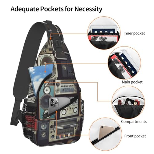 Mochila cruzada de pecho para hombre y mujer, estilo vintage miniatura 4