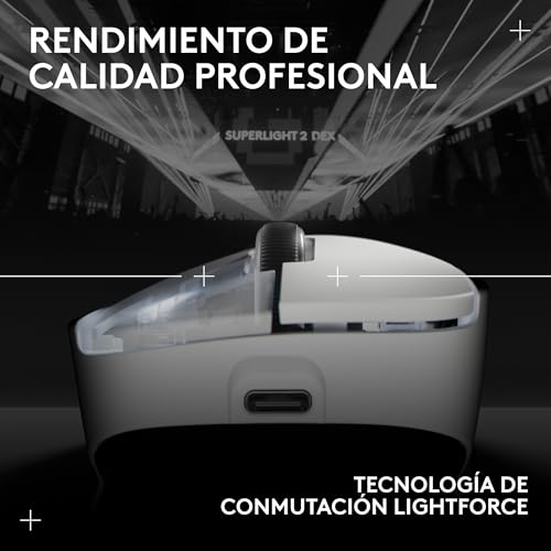 Ratón inalámbrico para gaming Logitech G Pro X Superlight 2 Dex con puerto USB-C y 5 botones 7