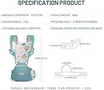 Baby Carrier Hip Seat Waist Stool For Newborn to Toddler with Adjustable Strap, Storage Pocket and Drool Bibs, Comfort Mesh for Baby 4-20 KG (Green)