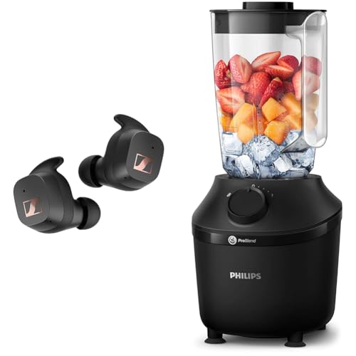 Image of Sennheiser SPORT True Wireless Earbuds - Bluetooth In-Ear Headphones for Active Lifestyles & Philips Blender 3000 Series, ProBlend System, 1.9L Maximum Capacity, 1L Effective Capacity, 450W