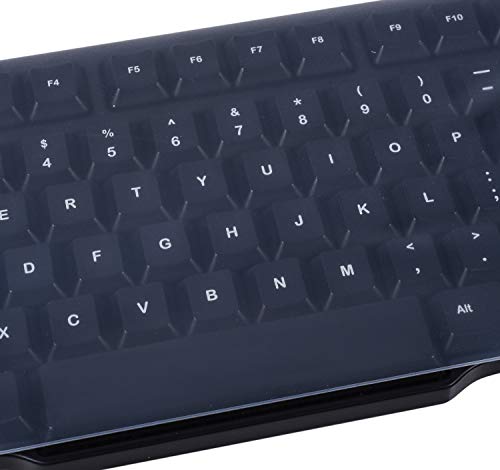 Universal Clear Waterproof Anti-Dust Silicone Keyboard Protector Cover Skin For Standard Size Pc Computer Desktop Keyboards (Size: 17.52" X 5.51") #TOP2