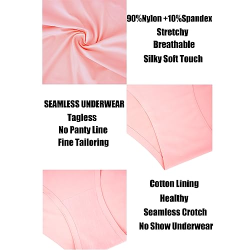 Image of OJCNBV Seamless Underwear for Women No Show Panties Invisibles Briefs Soft Stretch Bikini Underwears 6 Pack