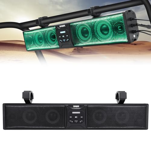 JBL™ Accessory Sound Bar Not Compatible With 6-Speaker Audio System - 2023 Ford Bronco 3 TIPHOPE 26 Inch UTV Sound Bar w/6 Speaker,ATV SoundBar Bluetooth with RGB Lighting,Music Sync Waterproof Golf Car Sound Bar with Back Light for ATV UTV Golf Cart w/1.75-2.25' Roll Bar-2 Year Warranty