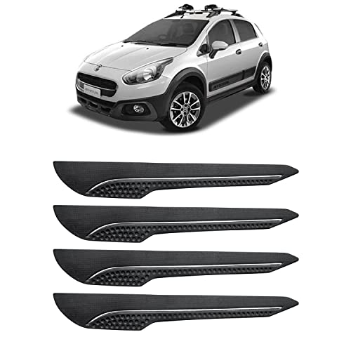 Image of AOSIS-Car Bumper Protector /Bumper Guard for Fiat Avventura with Single Chrome Stripe (4-Pcs)