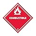 Nmc 4X4" Vinyl Dot Shipping Labels - Combustible 3