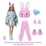 Barbie Cutie Reveal Muñeca Conejo Juguete que desvela su color en el agua, regalo para niñas y niños +3 años (Mattel HHG19)