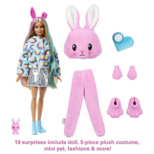 Barbie Cutie Reveal Muñeca Conejo Juguete que desvela su color en el agua, regalo para niñas y niños +3 años (Mattel HHG19) 4 Barbie Cutie Reveal Muñeca Conejo Juguete que desvela su color en el agua, regalo para niñas y niños +3 años (Mattel HHG19)
