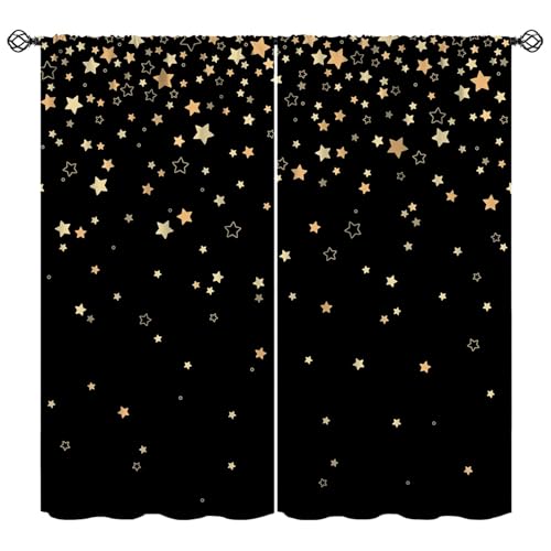 Djaby Star Celestial Blackout Curtain, Space Funny Fantasy Galaxy Starry