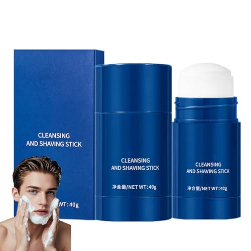 Shaving Soap Stick For Men, Moisturizing Shaving Foam Stick for Smooth Razor Glide, No Need Shaving Brush, Rich Shaving Foam Shaving Fit For Manual/Electric Shavers,Travel Mens Soap Bar