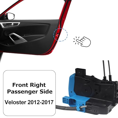 Image of Front Right Power Door Lock Actuator Compatible with Hyundai Veloster 2012-2017 Replace Passenger Side Door Lock Lacth Assembly 81320-2V030