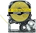 Epson LABELWORKS 203YLBYPX-5PK Genuine Tape Cartridge - 5 Unit Pack of Black on Yellow Shrink Tube Industrial Label Maker Tape - AWG 16-22, 1/8