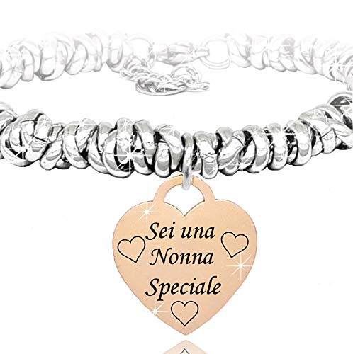 SAGA GIOIELLI® BRACCIALE NODINI INTRECCIATO DONNA FRASI PENSIERI...