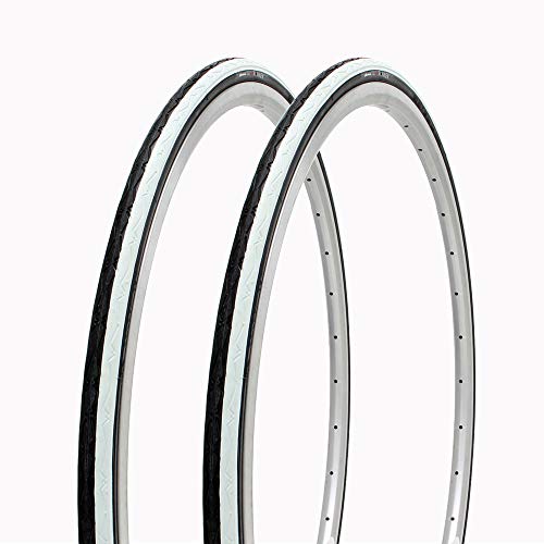 2本セット シンコー(shinko) 自転車タイヤ WO SR086 DEMING SLIMRUNNER スリムランナー 700×25C ホワイト 700c 14807 SR086