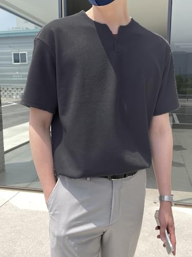 Image of Leriya Fashion T-Shirt for Men || Cotton Tshirt for Men || Plain Tshirt for Men || Half Sleeve T-Shirt for Men || V-Neck Style Design T-Shirt for Men