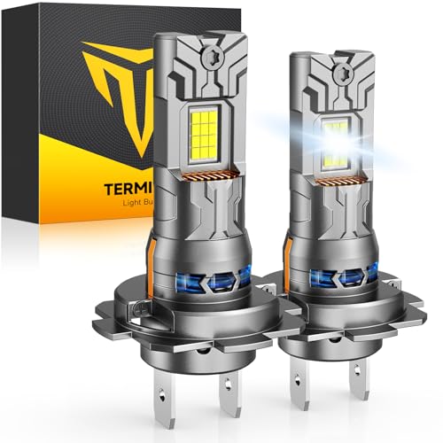 Termitor 2026 New Gen H7 Light Bulbs, High-Performance Bright 70000LM 14X With 18CSP Chips, 1:1 Mini Size Plug-N-Play No Adapter, 10 Years Lifespan IP68, Light Kit Pack of 2