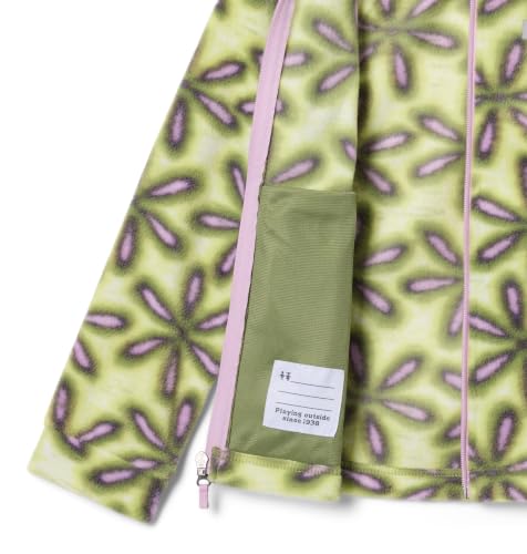 Image of Columbia Youth Girls Benton Springs II Printed Fleece Jacket, Firefly Hazy Blooms, Large