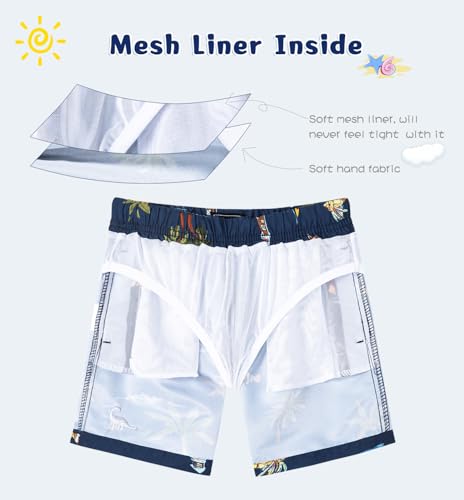 Image of SURF CUZ Surfcuz Little Boys Swim Trunks UPF 50+ Toddler Beach Shorts Swimsuit Kids Quick Dry Swimwear