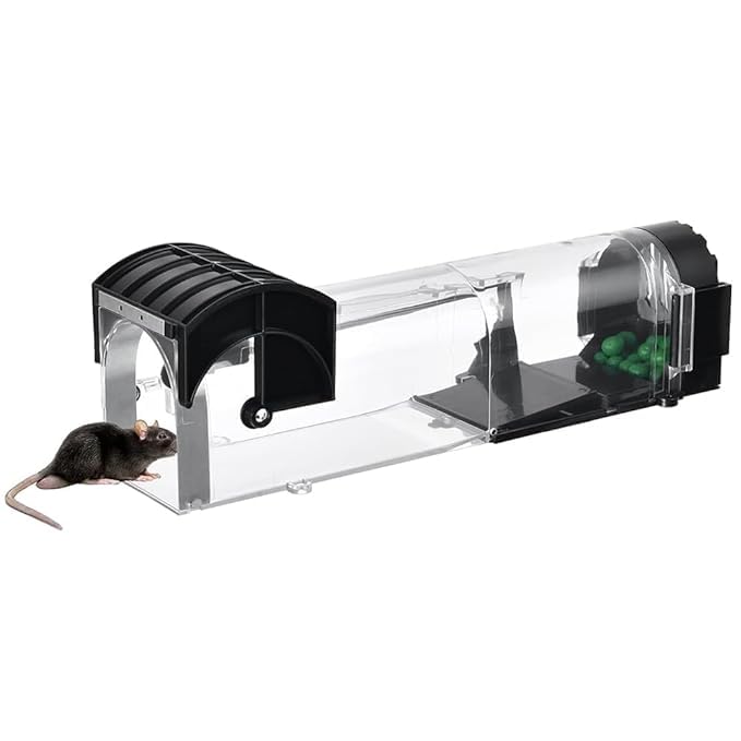 Kian Rat Trap Cage for House Garden Patio Transparent Humane Mouse, No Kill Reusable Steel Reinforced Rat for Rodents & Mice Rat Catcher for Home & Warehouse (Multicolor) (Pack of 1)-image-15
