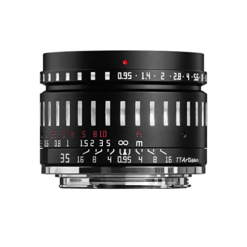 TTArtisan 35mm F0.95 APS-C Large Aperture Manual Focus Mirrorless Cameras Lens for Fuji X Mount Compatible with X-A10 X-A20 X-A3 X-A5