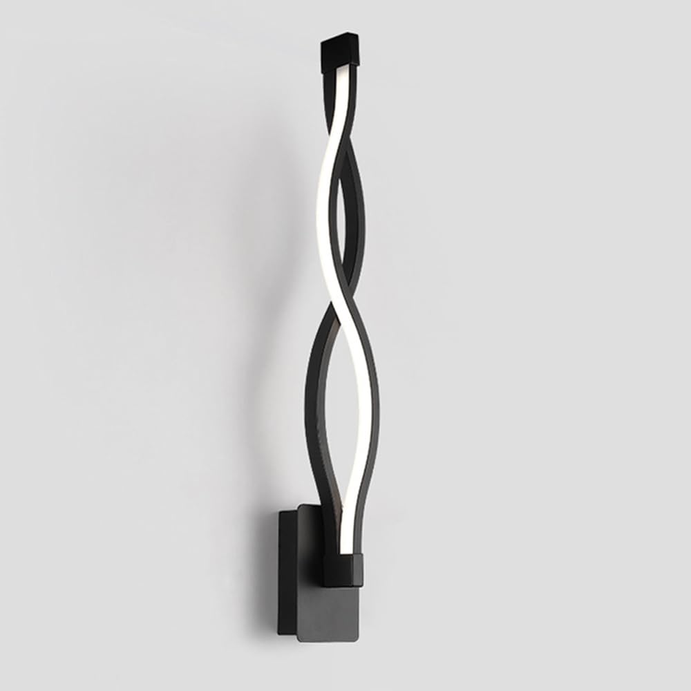Aplique de pared LED de 17W con diseño lineal en espiral para el cabecero del dormitorio