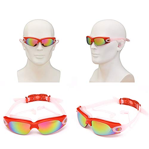 Occhialini Da Nuoto Con Montatura Grande E Tappi Orecchie Integrati - Visione 180°, Silicone Morbido, Antiappannamento, Per Uomo E Donna.