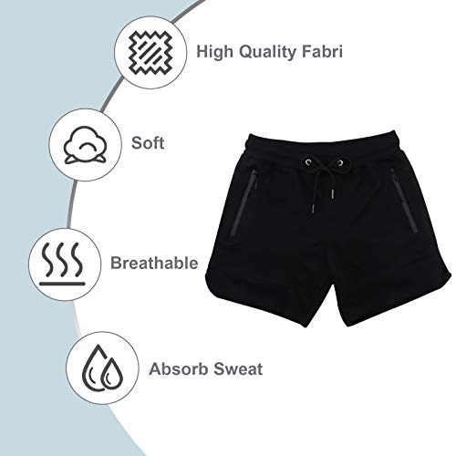 Image of PIDOGYM Men's 5 inch Gym Workout Shorts,Fitted Jogging Short Pants for Bodybuilding Running Training with Zipper Pockets