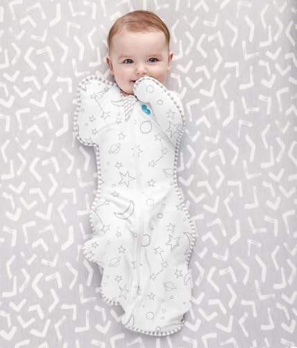 Image of Love To Dream Swaddle UP, Baby Sleep Sack, Twin Zipper For Easy Diaper Changes, Arms UP Position, Hip-Healthy, Lightweight & Breathable, Moderates Temperatures 20-24C, Small 1-3 Months, Cream