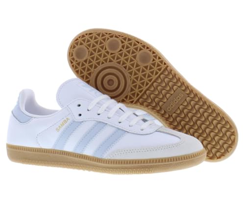 Image of adidas Samba OG Big Kid (White Halo Blue Gum, 6.5)