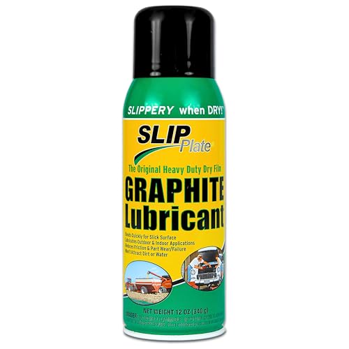 Image of Slip Plate Dry Graphite Lubricant Spray, 12 oz Aerosol – Non-Stick, High Temp, Weather Resistant Coating for Mower Decks, Snowblower Chutes & Hitches