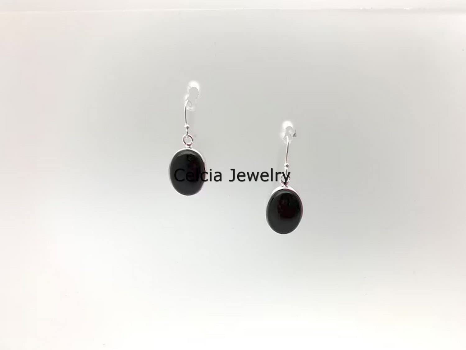 Pendientes colgantes de plata de ley 925 maciza para mujer, amatista natural, piedra preciosa púrpura, hermosos pendientes hechos a mano con piedra natal de febrero