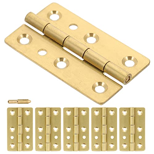 Hohopeti Copper Material Piano Hinge 45 * 29mm Small Hinges for Crafts for Furniture Lids Toolboxes