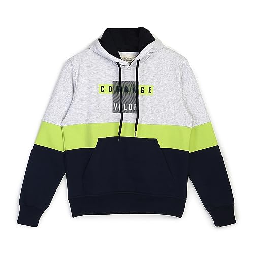 Image of Alan Jones Clothing Boy's Cotton Hooded Neck Sweatshirt Grey