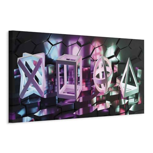 murando Acoustic Canvas Wall Art for gamers game console 135x45 cm / 53 x 18 picture with acoustic foam sound absorption print image Artwork 1 pc room acoustics soundproofing 3D i-A-0197-b-a