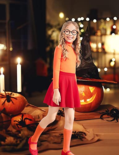 Image of Arshiner Girls Turtleneck Sweater Kids Casual Long Sleeve Knit Pullover Tops