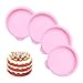 Set di 4 stampi da forno a strati, 15 cm, per torte arcobaleno, antiaderente, in silicone, a prova di perdite, colore rosa